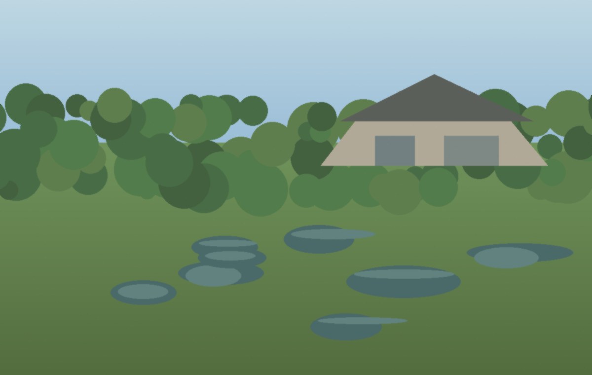 Local yard condition relevant to French drain installation in Overland Park